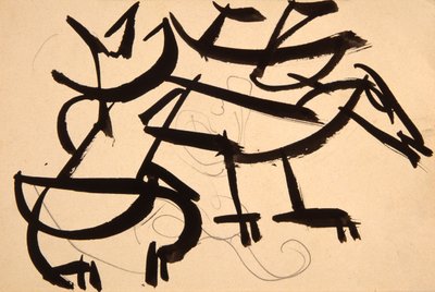 Cat attacking Dog, 1913 by Henri Gaudier Brzeska